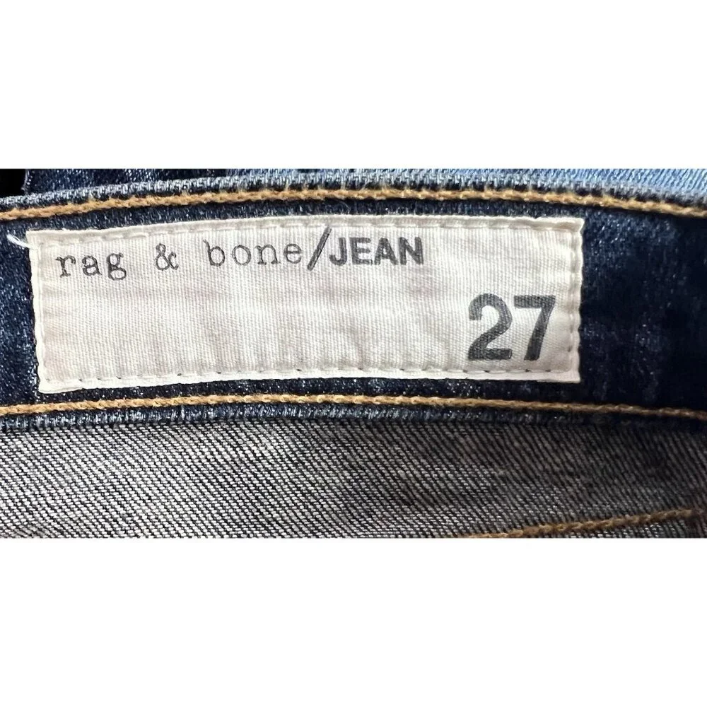 RAG & BONE Women Distressed Jeans 27 THE DRE BOYFRIEND Low Rise Blue